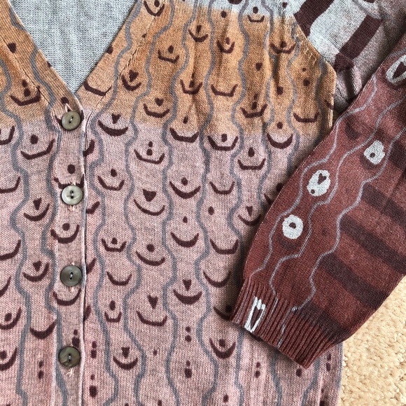 Charlotte Linton Animal Print Cardigan Sweater - Picture 4 of 5